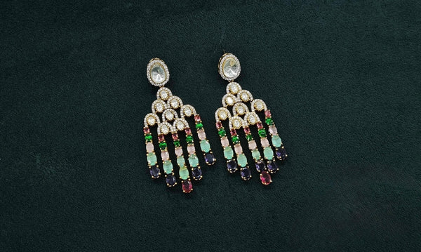 Kundan Earrings 08976 - KRISHNA'S SWETA JEWELLERY