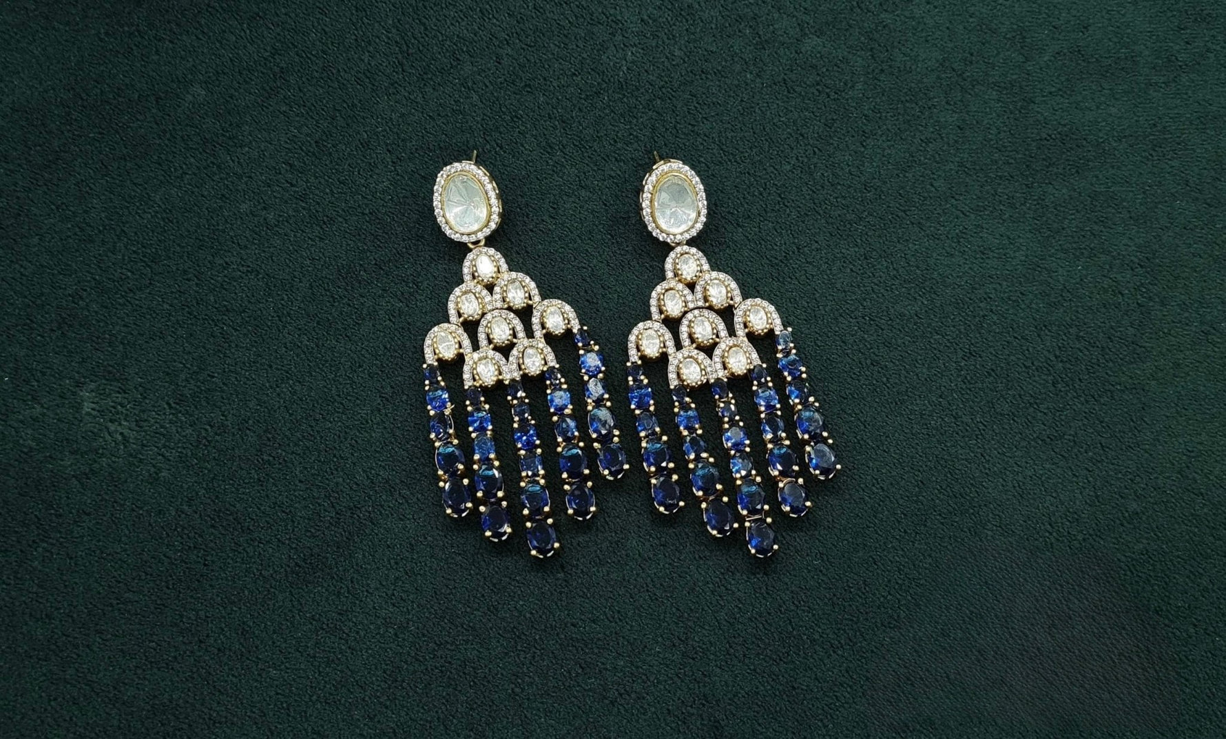 Kundan Earrings 08976 - KRISHNA'S SWETA JEWELLERY