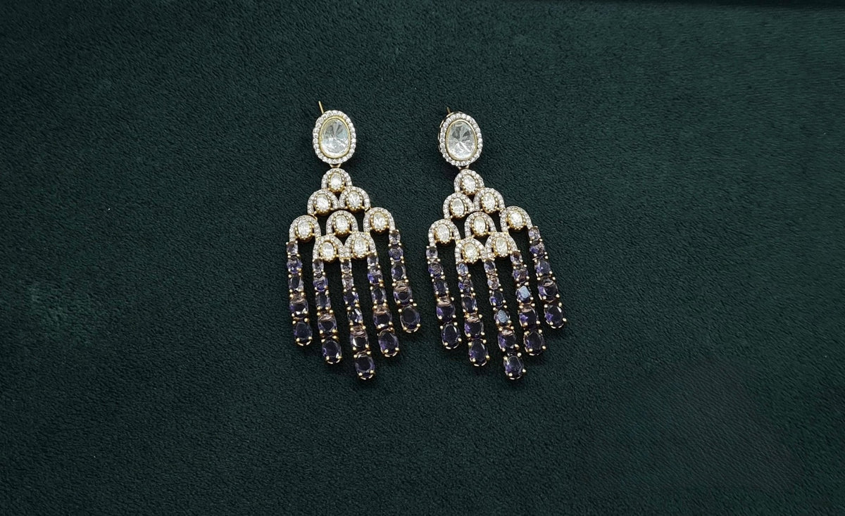 Kundan Earrings 08976 - KRISHNA'S SWETA JEWELLERY