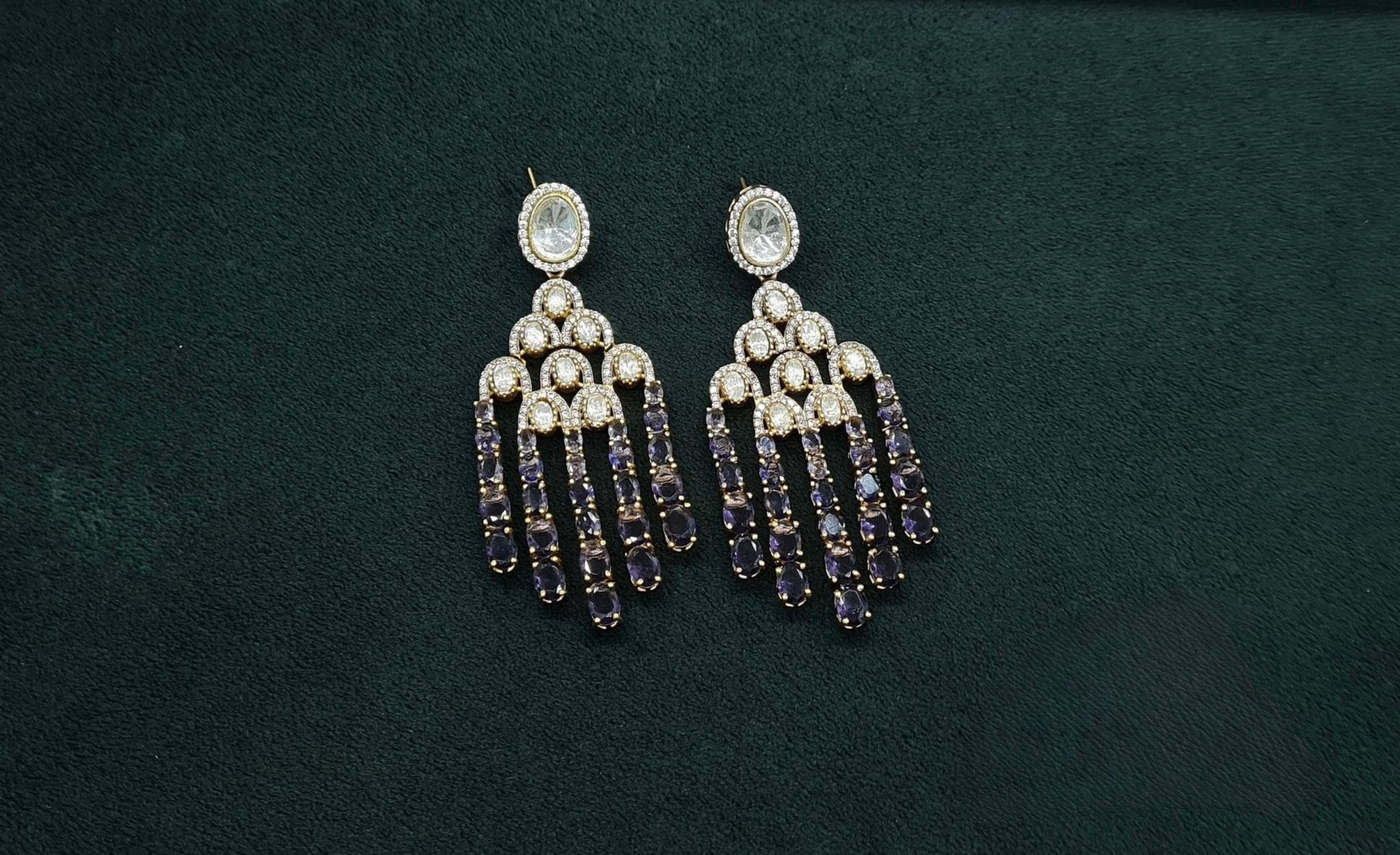 Kundan Earrings 08976 - KRISHNA'S SWETA JEWELLERY