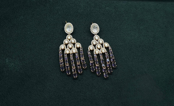 Kundan Earrings 08976 - KRISHNA'S SWETA JEWELLERY