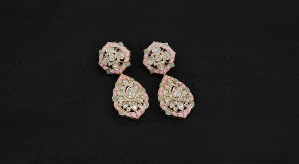 Kundan Earrings 09118 - KRISHNA'S SWETA JEWELLERY