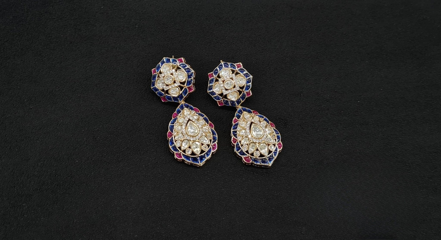 Kundan Earrings 09118 - KRISHNA'S SWETA JEWELLERY