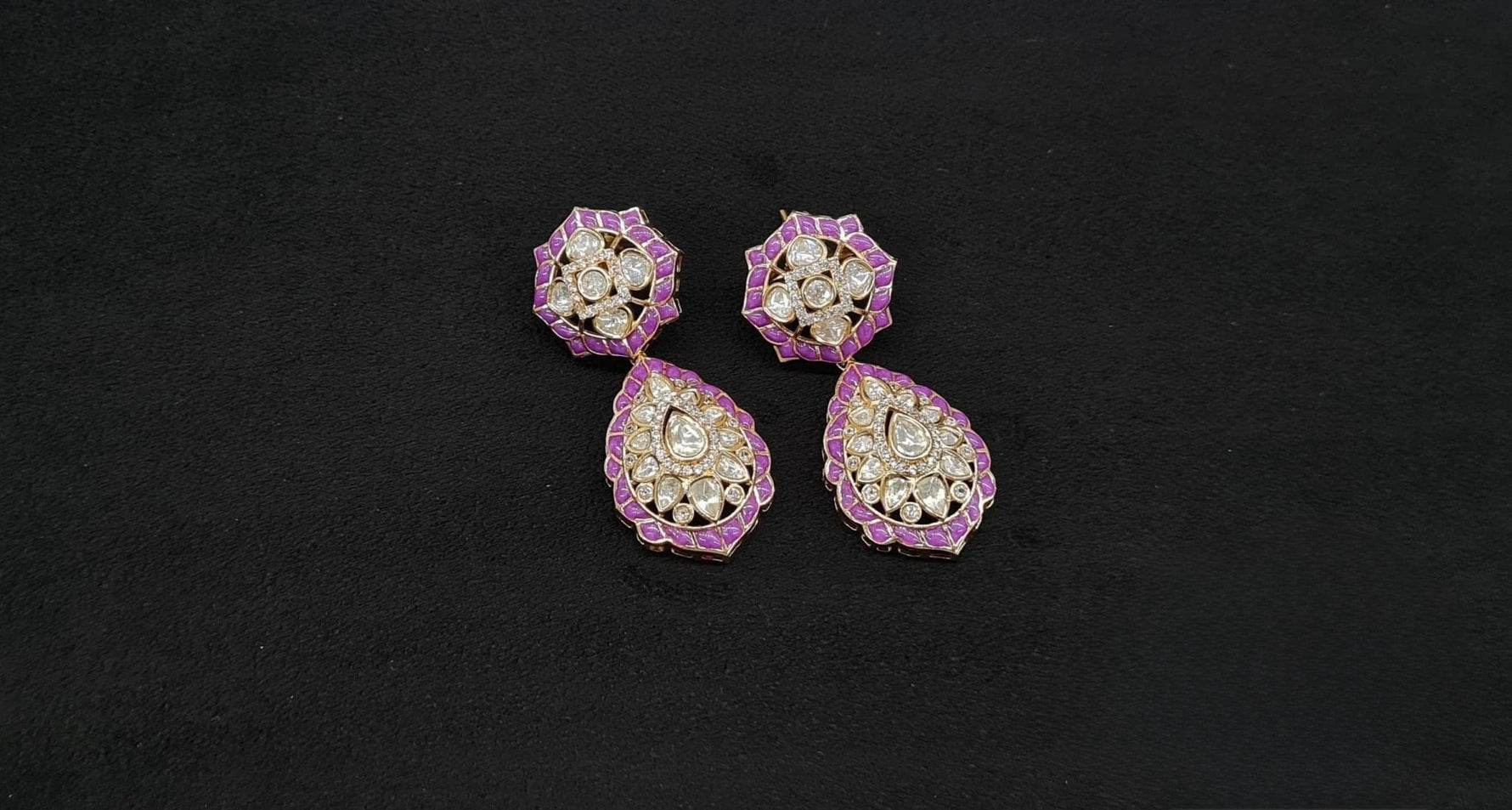 Kundan Earrings 09118 - KRISHNA'S SWETA JEWELLERY