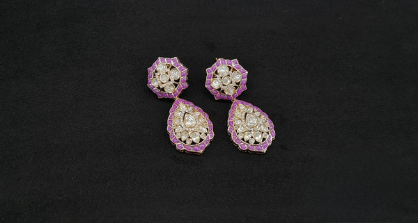 Kundan Earrings 09118 - KRISHNA'S SWETA JEWELLERY