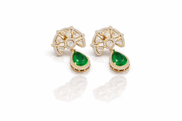Kundan Earrings 09254 - KRISHNA'S SWETA JEWELLERY