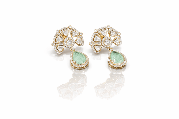 Kundan Earrings 09254 - KRISHNA'S SWETA JEWELLERY