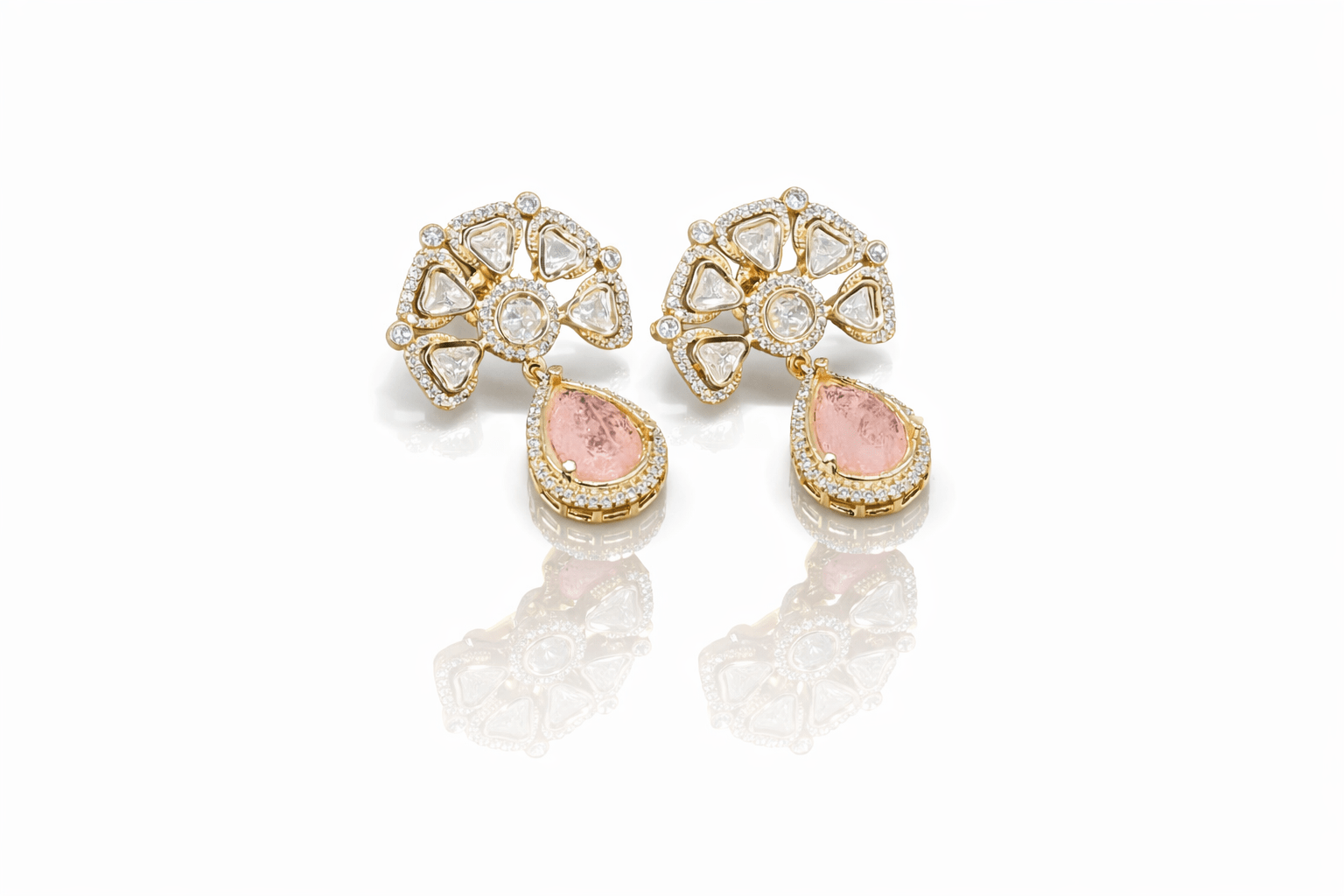 Kundan Earrings 09254 - KRISHNA'S SWETA JEWELLERY