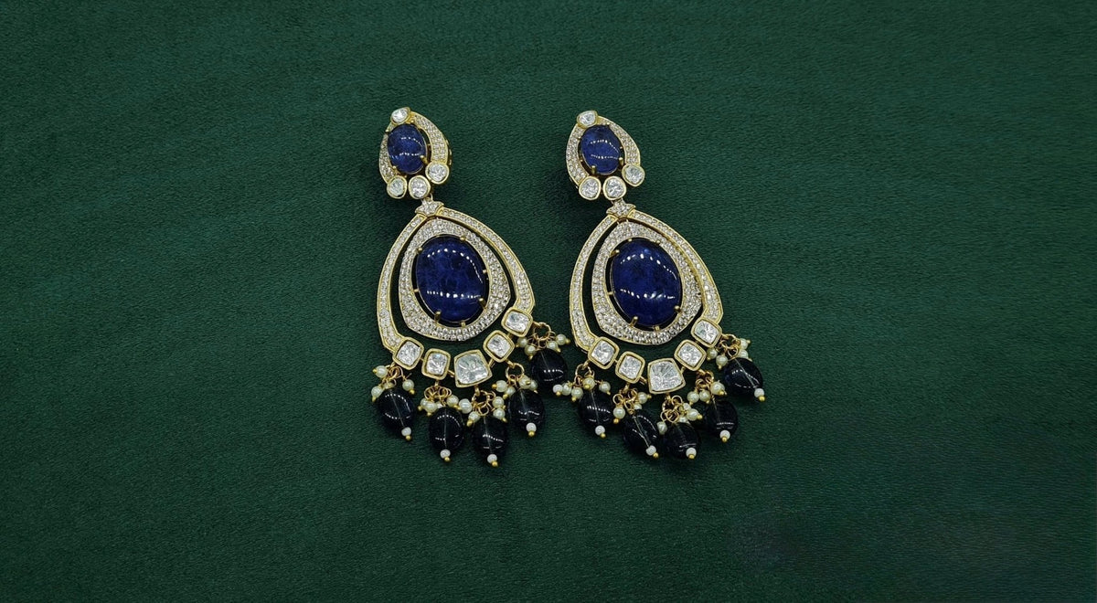 Kundan Earrings 09283 - KRISHNA'S SWETA JEWELLERY