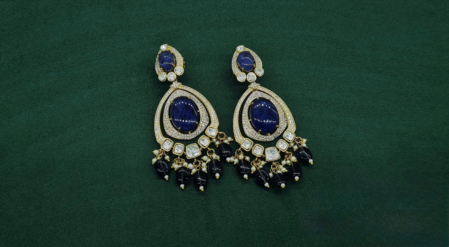 Kundan Earrings 09283 - KRISHNA'S SWETA JEWELLERY