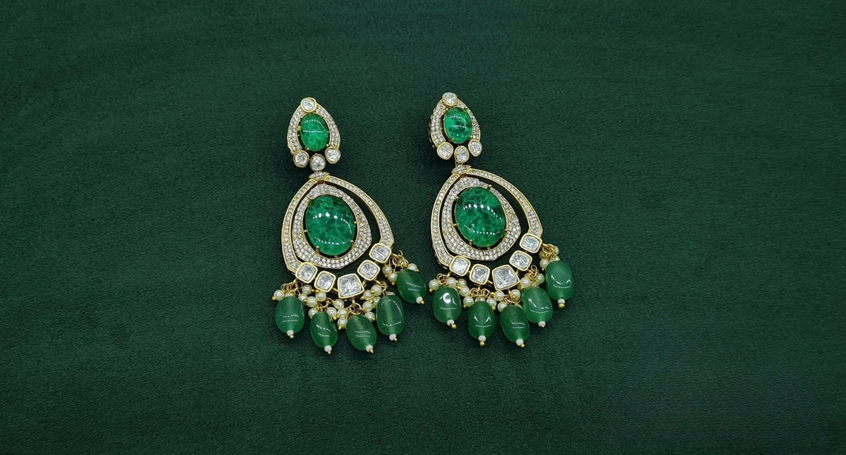 Kundan Earrings 09283 - KRISHNA'S SWETA JEWELLERY