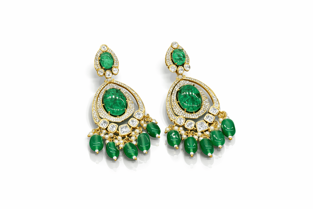Kundan Earrings 09283 - KRISHNA'S SWETA JEWELLERY
