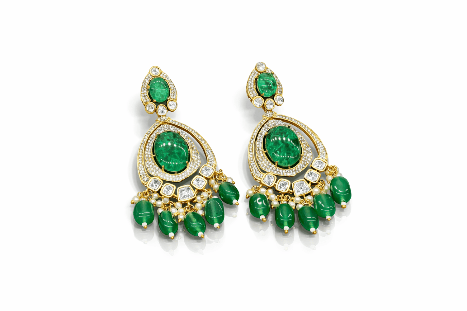Kundan Earrings 09283 - KRISHNA'S SWETA JEWELLERY
