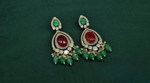 Kundan Earrings 09283 - KRISHNA'S SWETA JEWELLERY