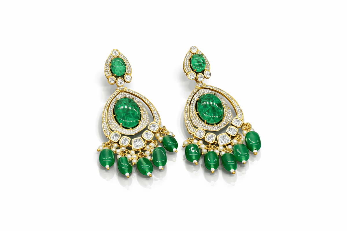 Kundan Earrings 09283 - KRISHNA'S SWETA JEWELLERY