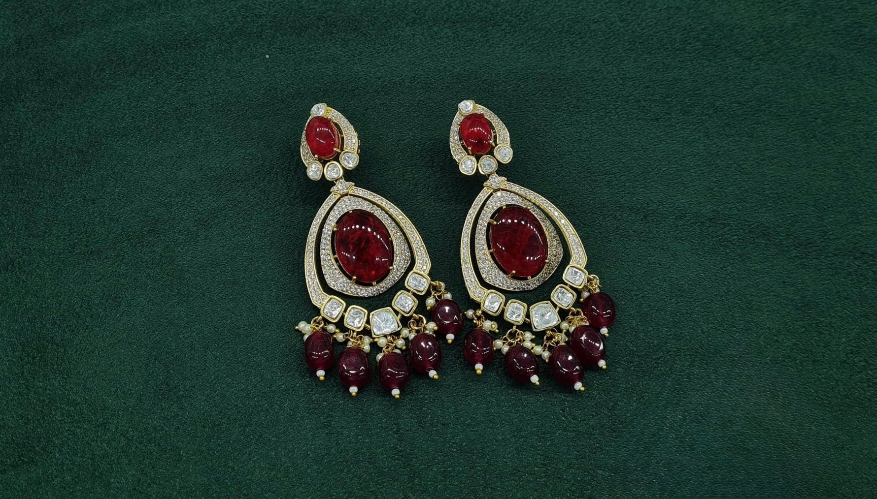 Kundan Earrings 09283 - KRISHNA'S SWETA JEWELLERY