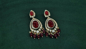 Kundan Earrings 09283 - KRISHNA'S SWETA JEWELLERY