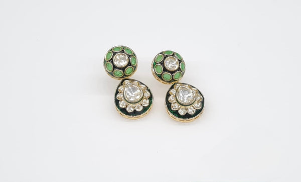 Kundan Earrings 09465 - KRISHNA'S SWETA JEWELLERY