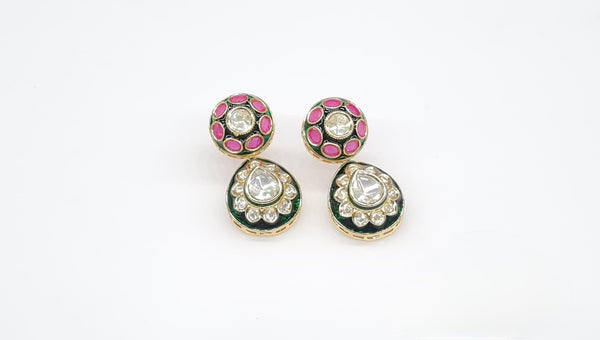Kundan Earrings 09465 - KRISHNA'S SWETA JEWELLERY