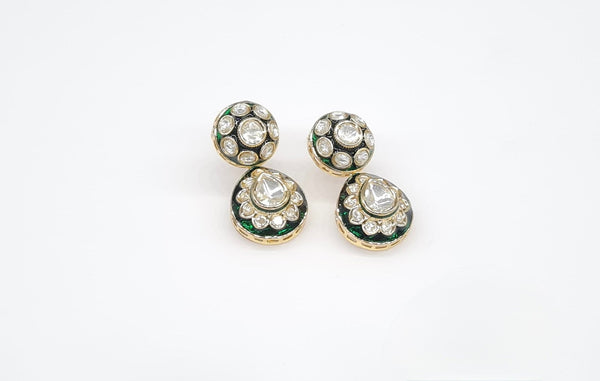 Kundan Earrings 09465 - KRISHNA'S SWETA JEWELLERY