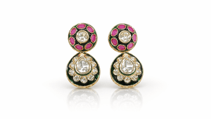 Kundan Earrings 09465 - KRISHNA'S SWETA JEWELLERY