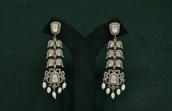Kundan Earrings 09675 - KRISHNA'S SWETA JEWELLERY