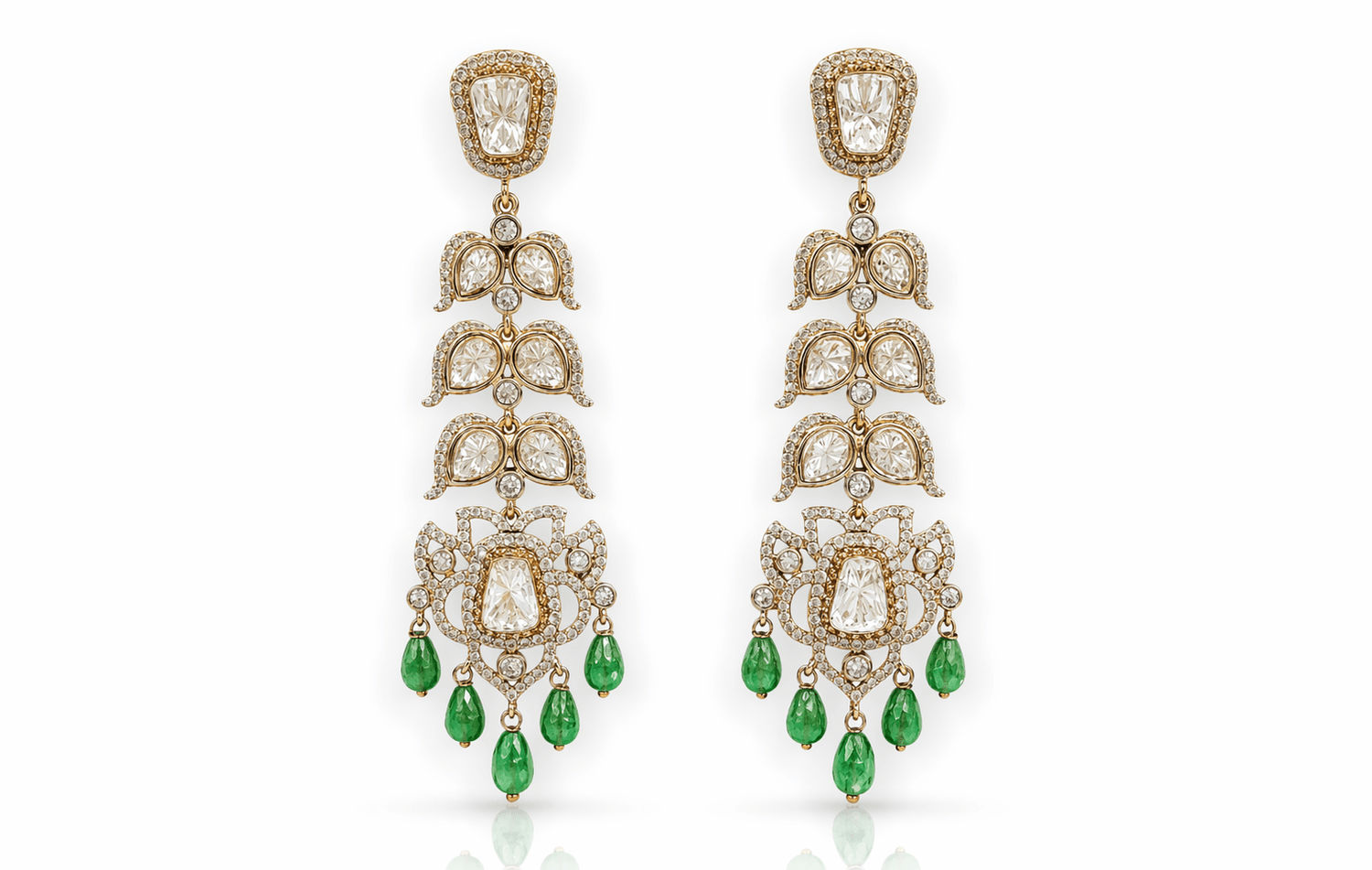 Kundan Earrings 09675 - KRISHNA'S SWETA JEWELLERY