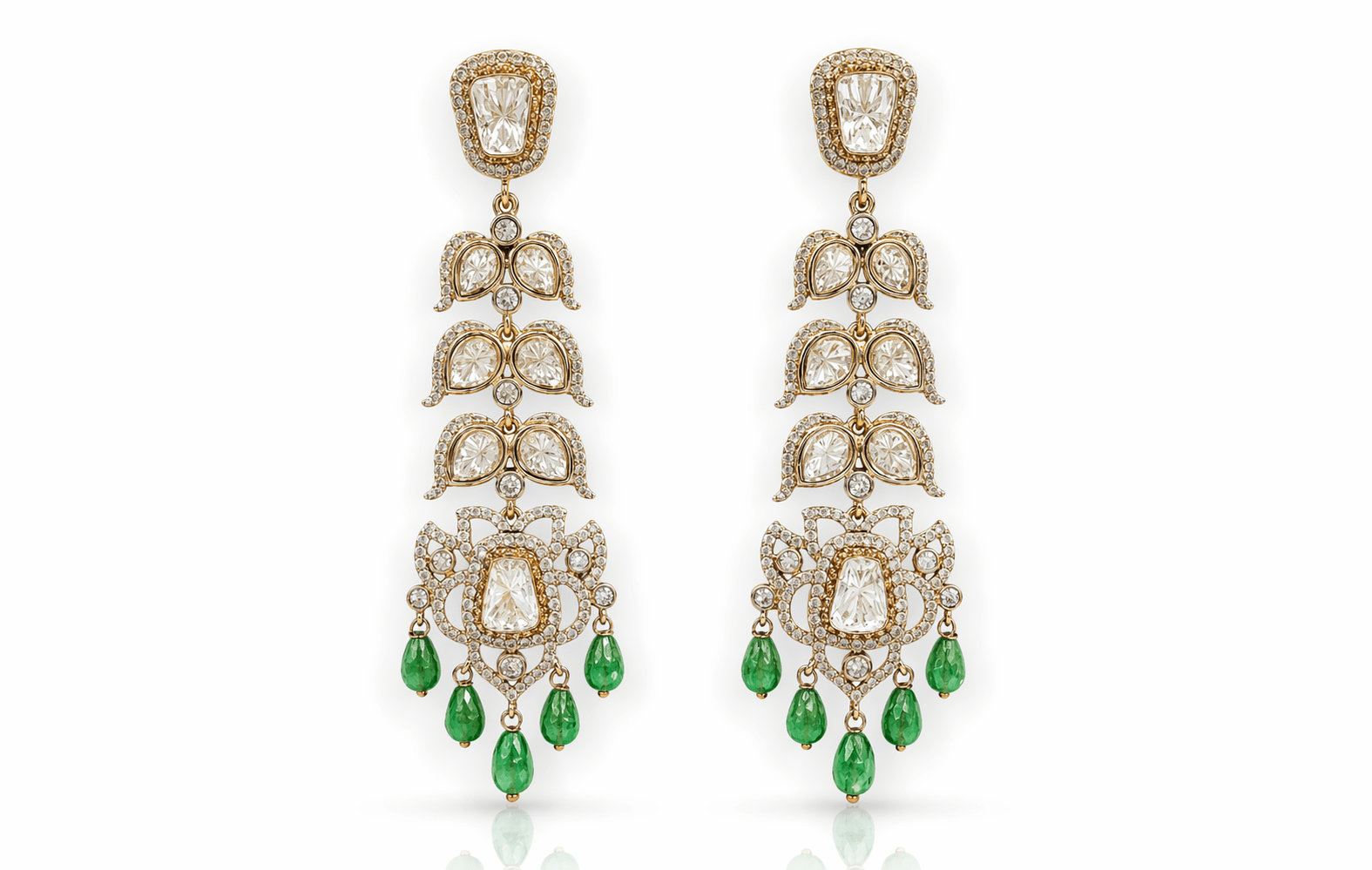 Kundan Earrings 09675 - KRISHNA'S SWETA JEWELLERY
