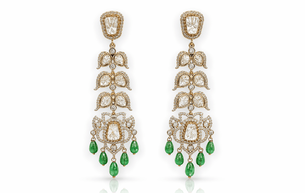 Kundan Earrings 09675 - KRISHNA'S SWETA JEWELLERY