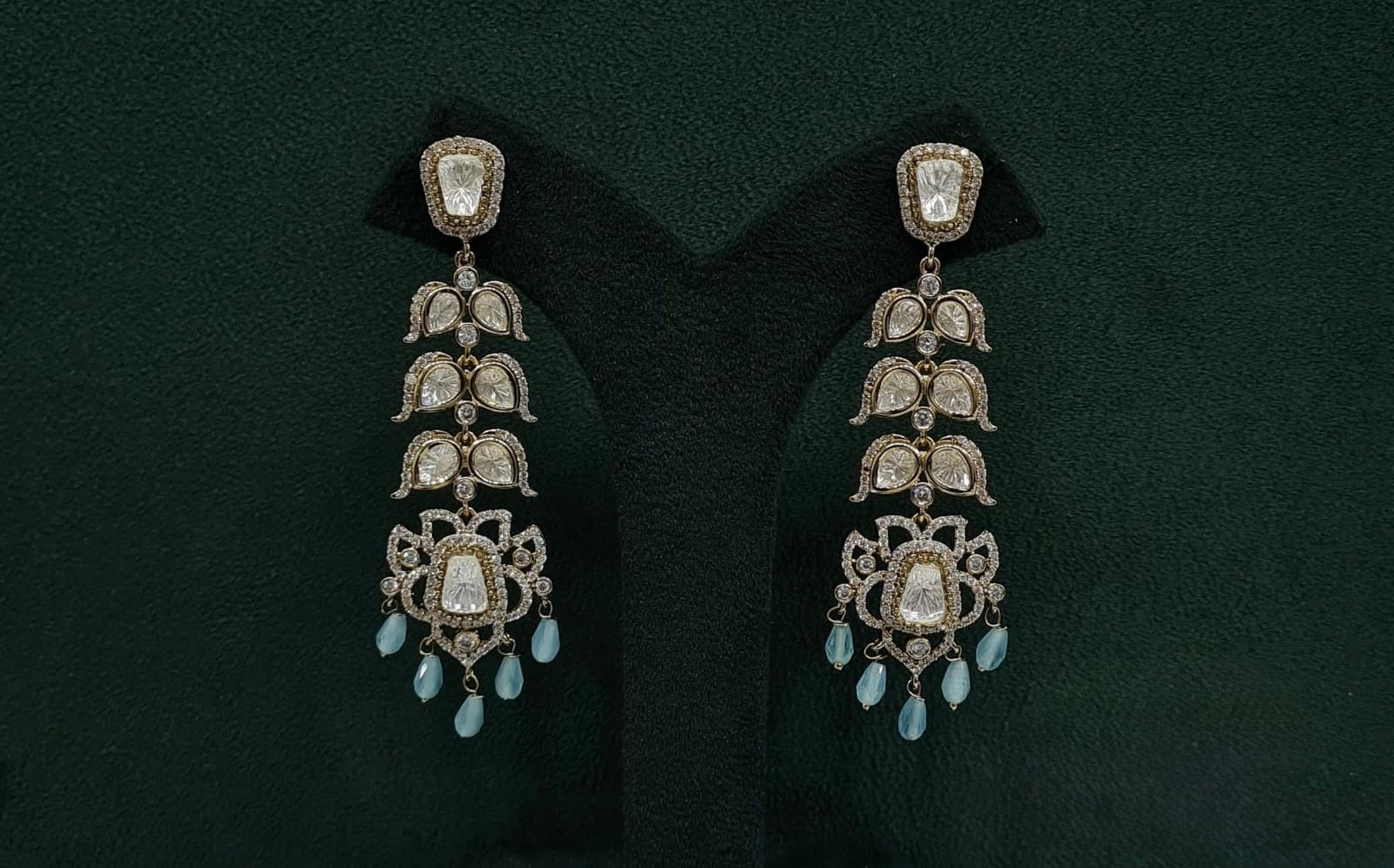 Kundan Earrings 09675 - KRISHNA'S SWETA JEWELLERY