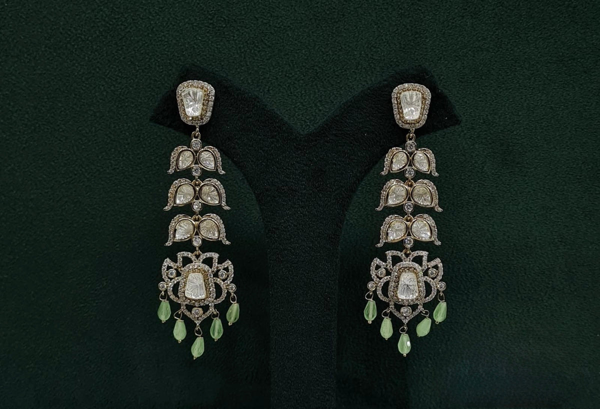 Kundan Earrings 09675 - KRISHNA'S SWETA JEWELLERY