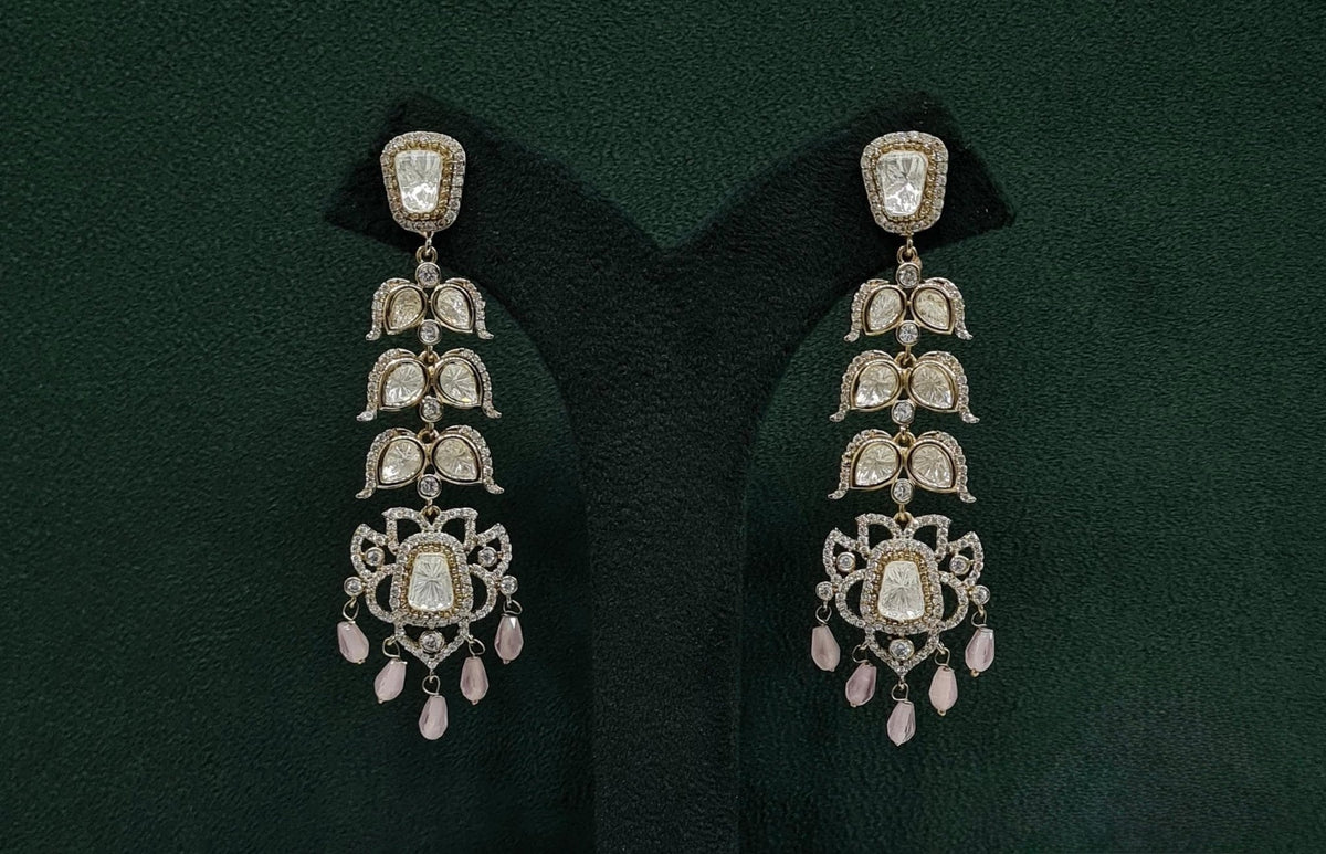 Kundan Earrings 09675 - KRISHNA'S SWETA JEWELLERY