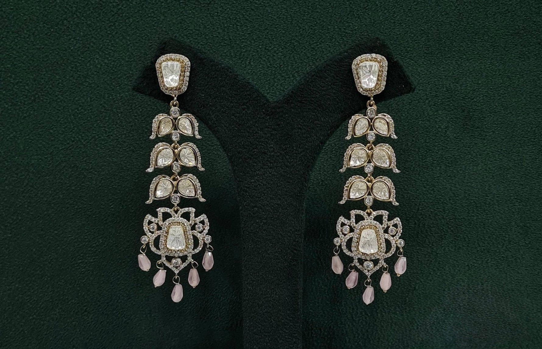 Kundan Earrings 09675 - KRISHNA'S SWETA JEWELLERY