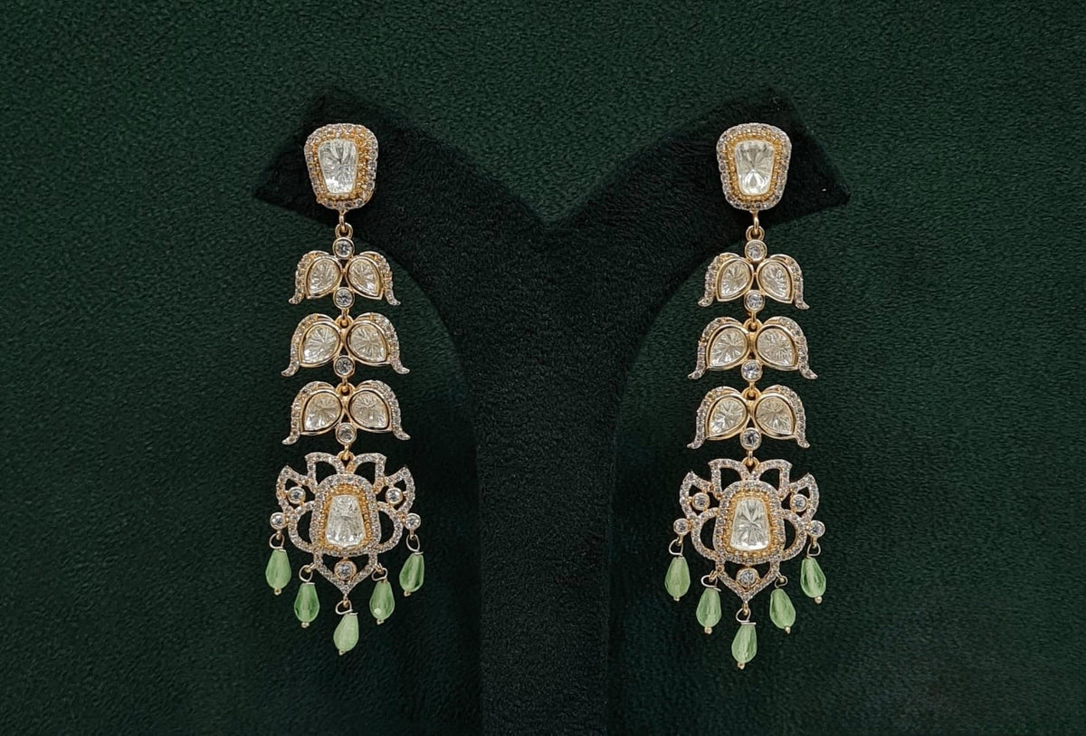 Kundan Earrings 09675 - KRISHNA'S SWETA JEWELLERY