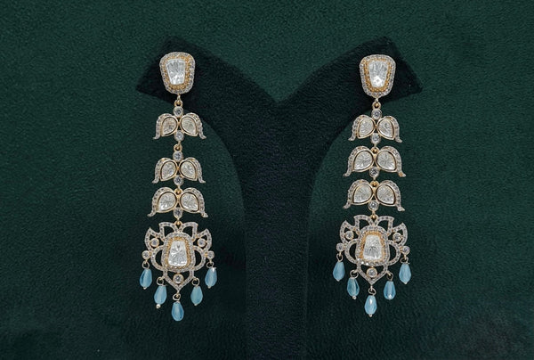 Kundan Earrings 09675 - KRISHNA'S SWETA JEWELLERY