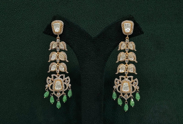 Kundan Earrings 09675 - KRISHNA'S SWETA JEWELLERY