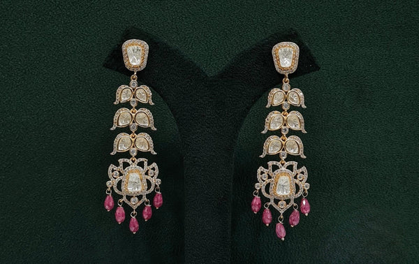 Kundan Earrings 09675 - KRISHNA'S SWETA JEWELLERY