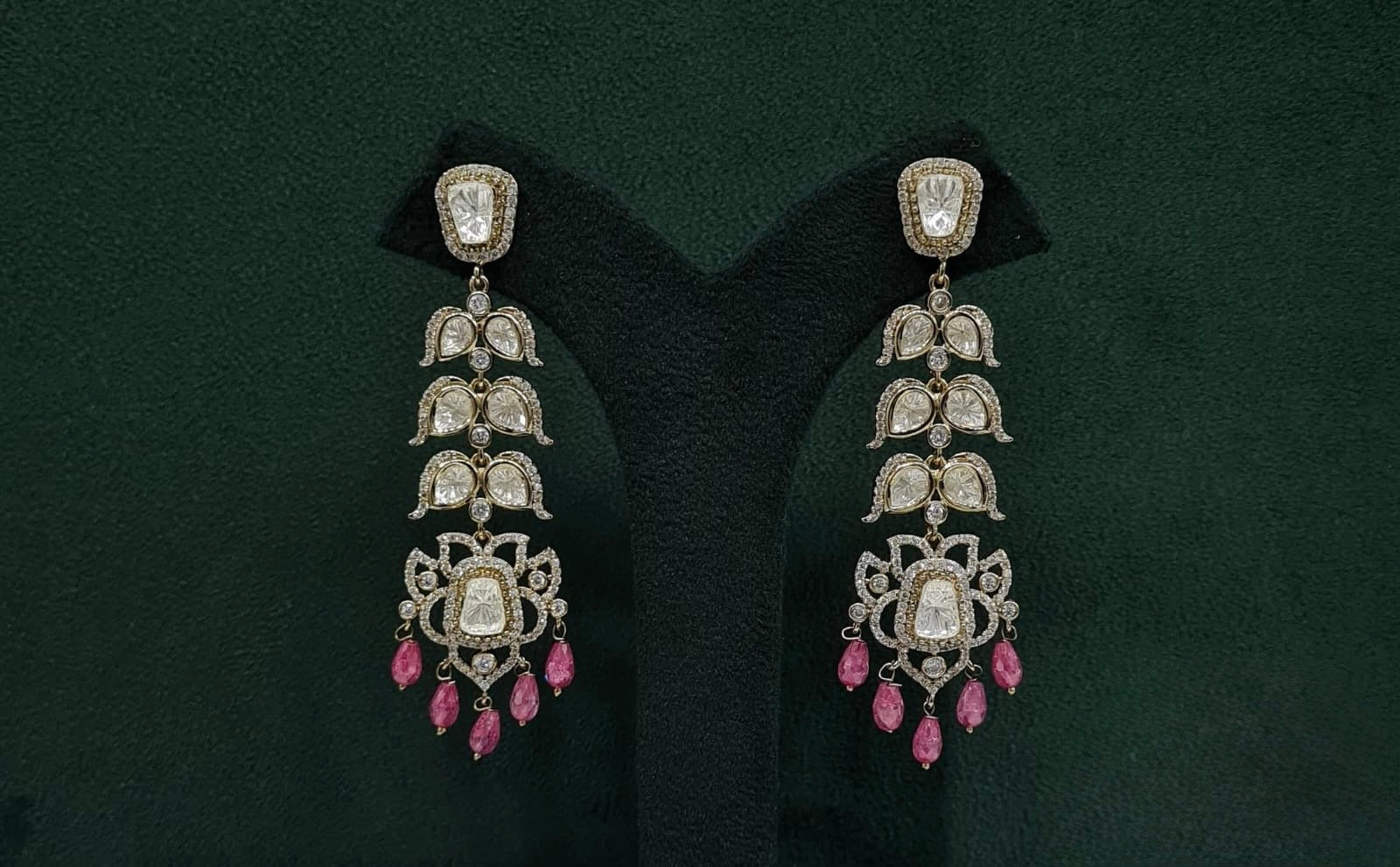 Kundan Earrings 09675 - KRISHNA'S SWETA JEWELLERY