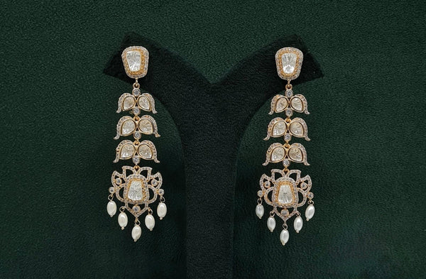 Kundan Earrings 09675 - KRISHNA'S SWETA JEWELLERY
