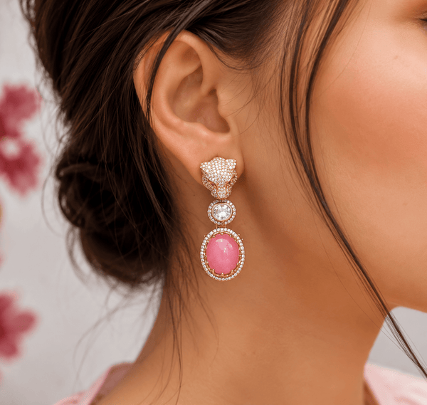 Kundan Earrings 10055 - KRISHNA'S SWETA JEWELLERY