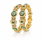 Kundan Enamel Bangles 02352 - KRISHNA'S SWETA JEWELLERY