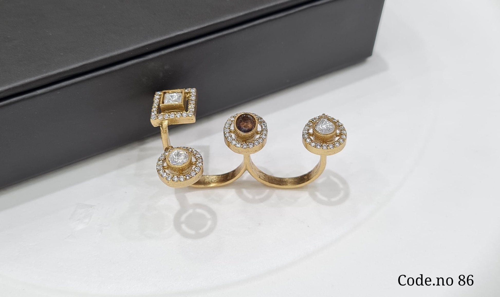 KUNDAN FINGER RING 00065 - KRISHNA'S SWETA JEWELLERY