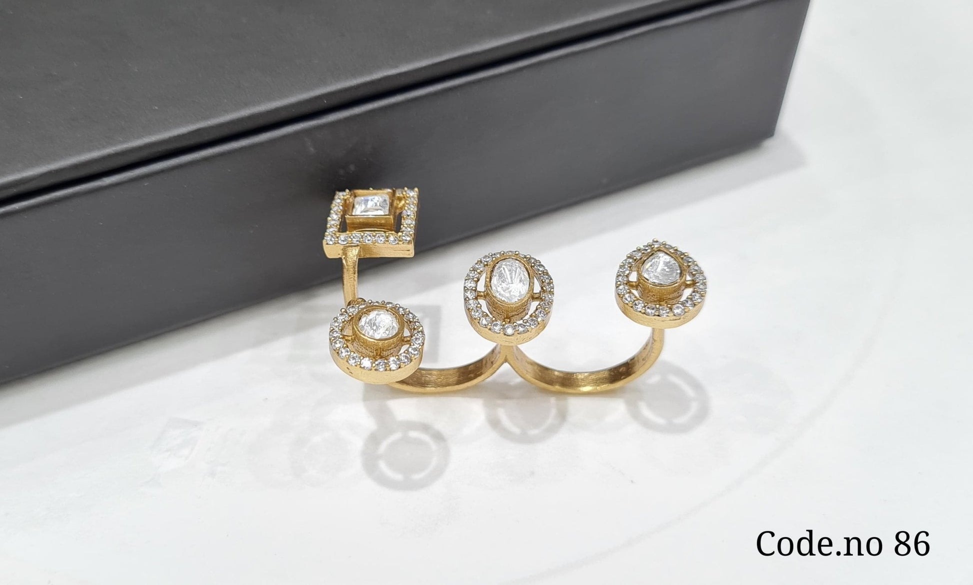 KUNDAN FINGER RING 00065 - KRISHNA'S SWETA JEWELLERY