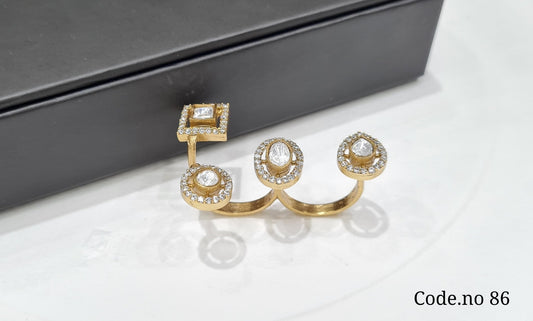 KUNDAN FINGER RING 00065 - KRISHNA'S SWETA JEWELLERY