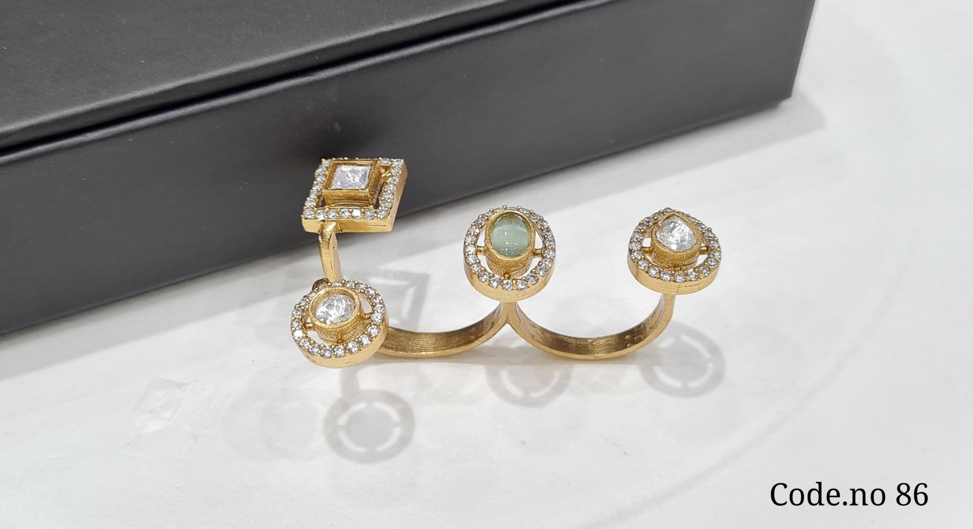 KUNDAN FINGER RING 00065 - KRISHNA'S SWETA JEWELLERY