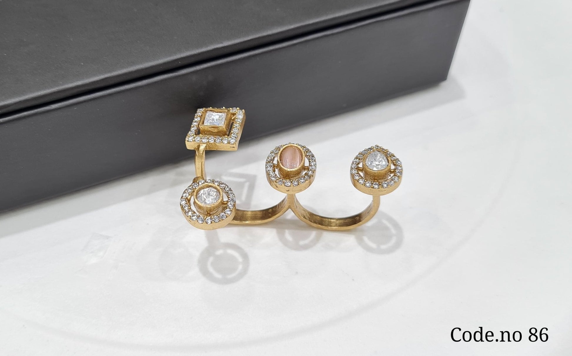 KUNDAN FINGER RING 00065 - KRISHNA'S SWETA JEWELLERY