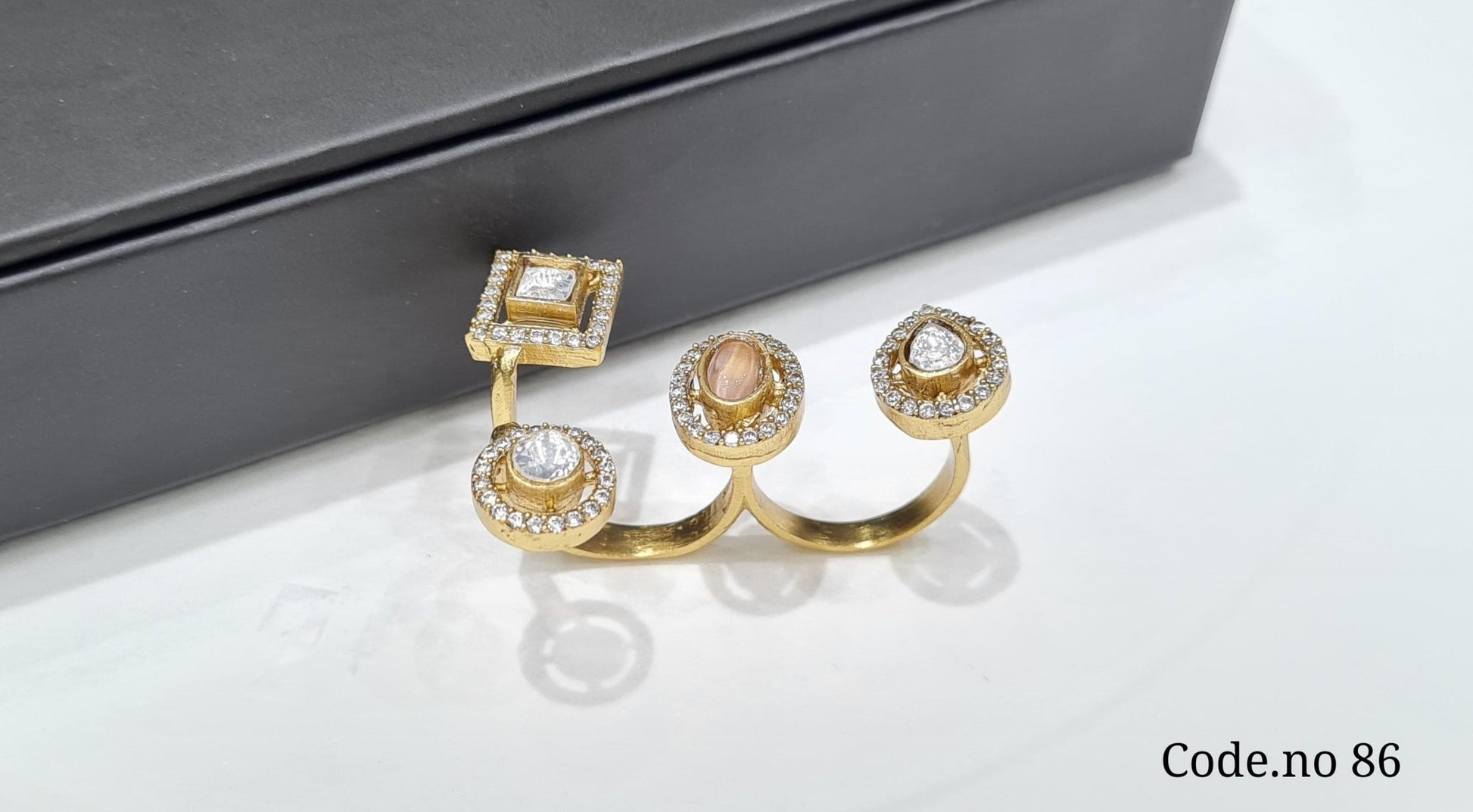 KUNDAN FINGER RING 00065 - KRISHNA'S SWETA JEWELLERY