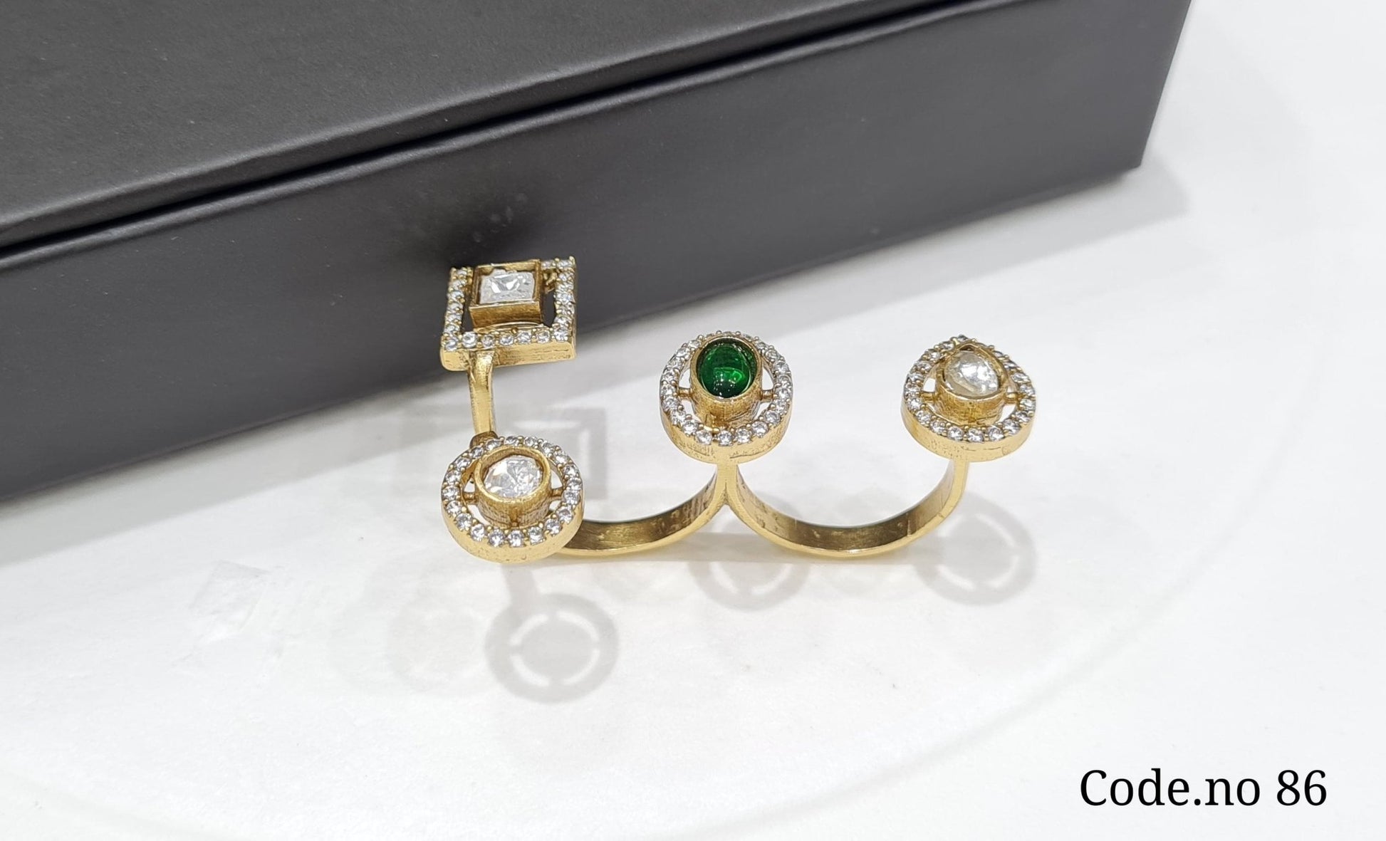 KUNDAN FINGER RING 00065 - KRISHNA'S SWETA JEWELLERY