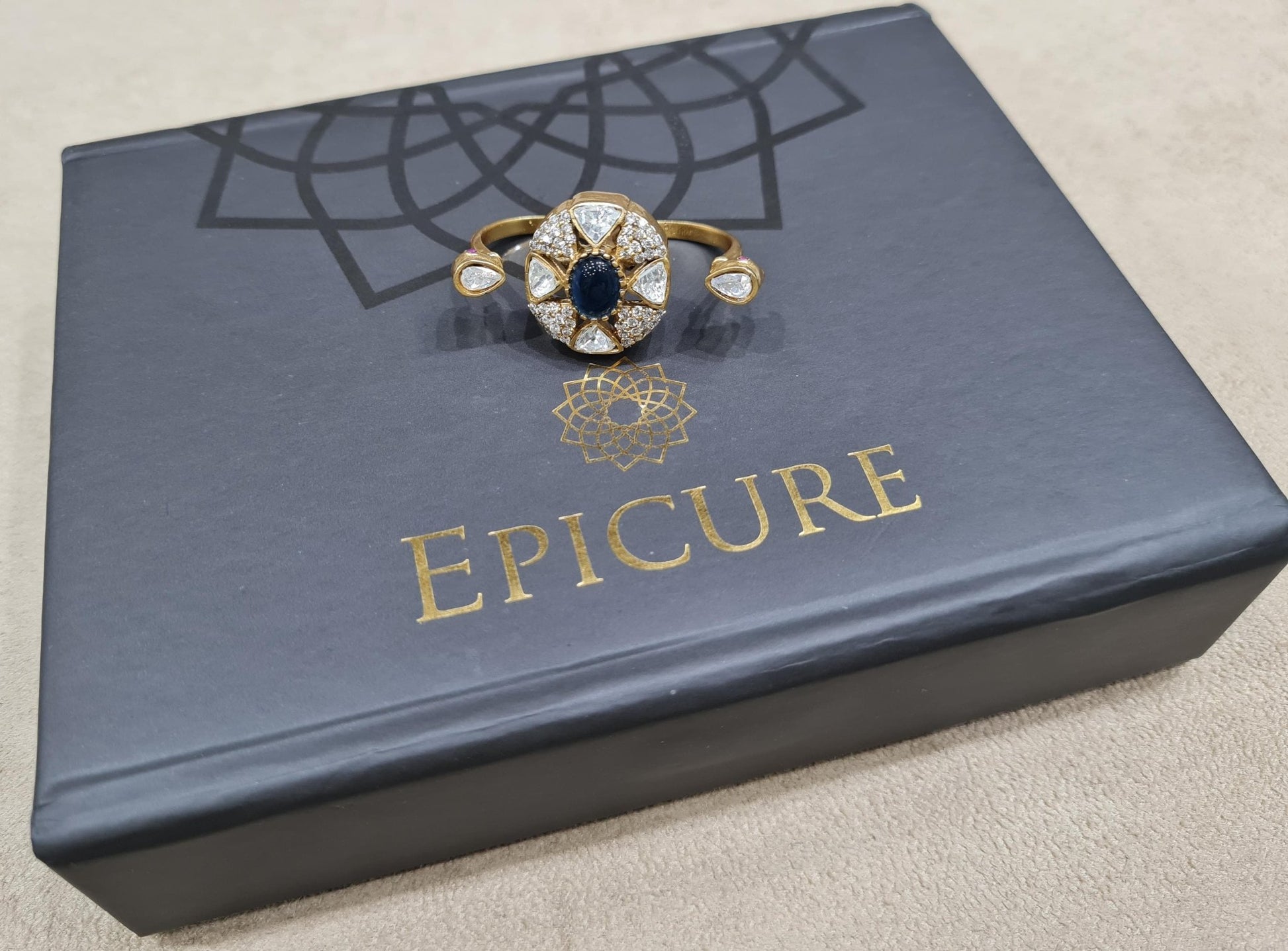 Kundan finger ring 00112 - KRISHNA'S SWETA JEWELLERY