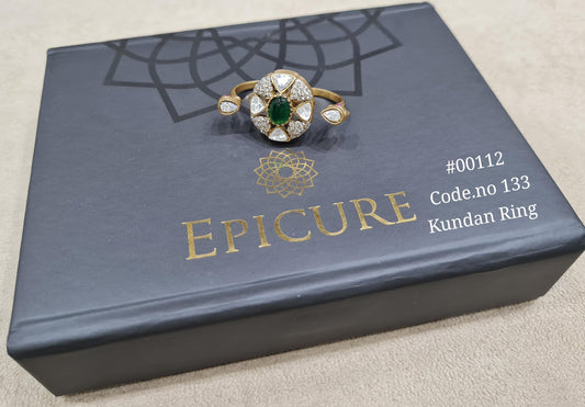 Kundan finger ring 00112 - KRISHNA'S SWETA JEWELLERY